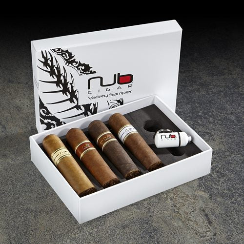 Nub Sampler of 4 Cigars and a “Punch”-Style Cutter